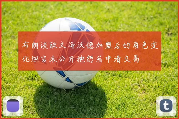 布朗谈欧文海沃德加盟后的角色变化坦言未公开抱怨或申请交易